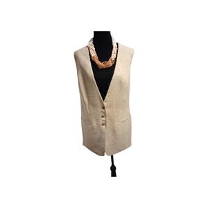 Express Taupe Vest, Buttons Up Front, Size S, NWT